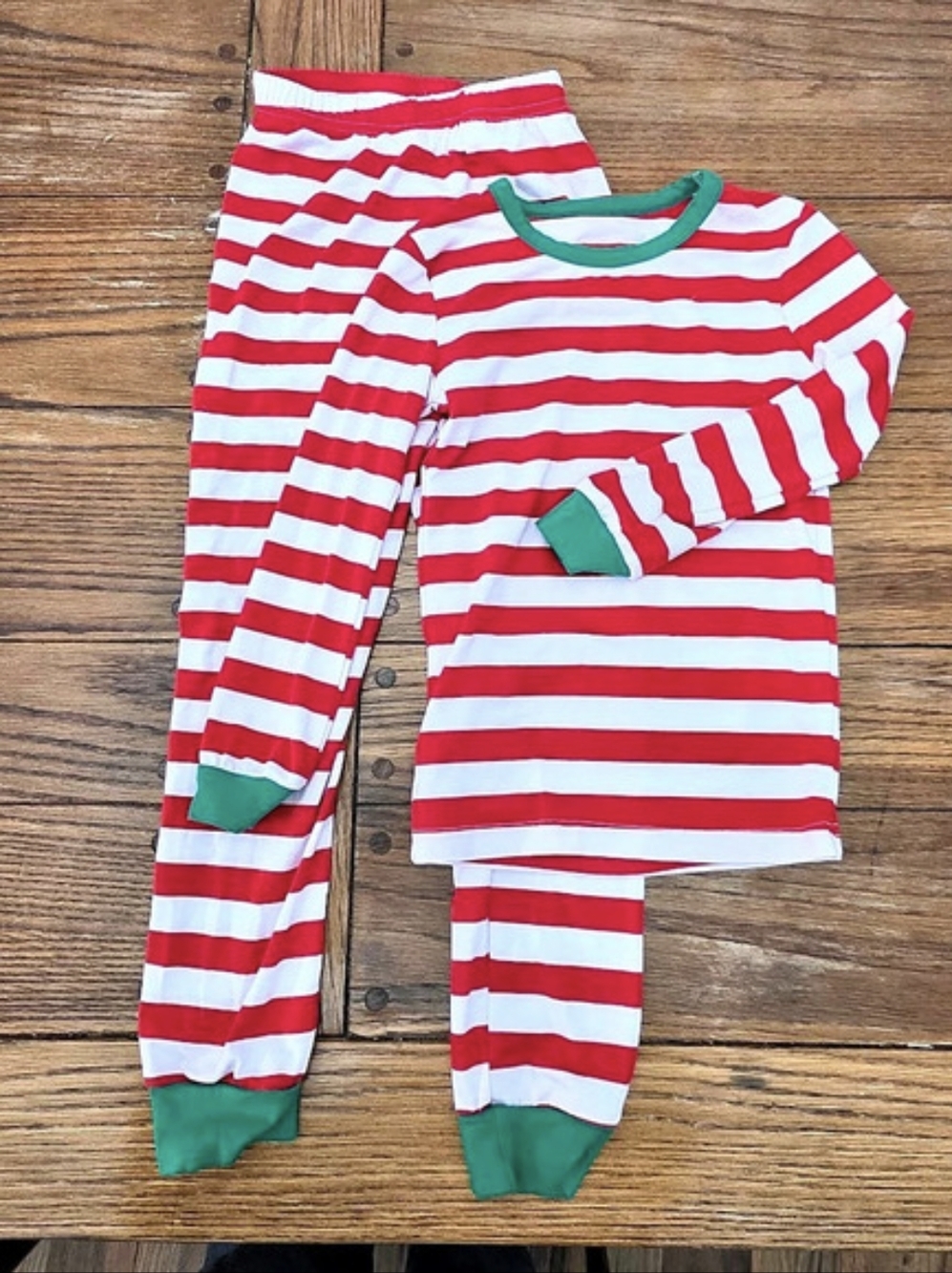 Shelby Girls Christmas Candy Cane Striped Pajamas Set Size 8